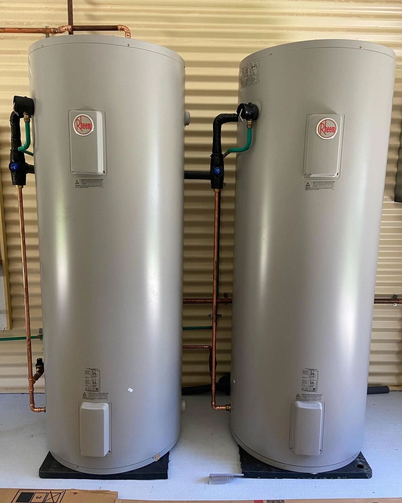 Twin hot water systems, changed over